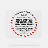 Aangepast Trouwteken 8 "x 10" Acryl Acryl Bord (Voorkant)