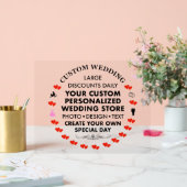 Aangepast Trouwteken 8 "x 10" Acryl Acryl Bord (Huwelijk)