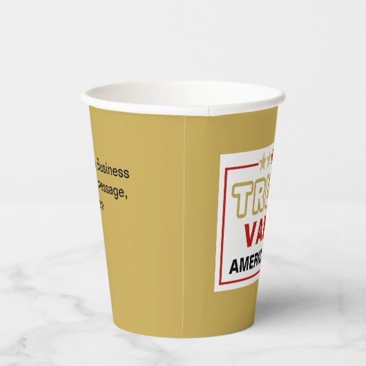 Aangepast, Trump 2025 De Gouden Eeuw, Amerika eers Papieren Bekers (Rechts)