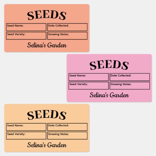 Aangepast tuinzaad labels (Groep)