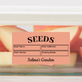Aangepast tuinzaad labels (Aangebracht)