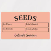 Aangepast tuinzaad labels (Design 1)