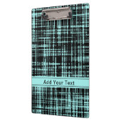 Aangepast Turquoise- en Black Abstract Stripe-patr Klembord (Links)