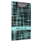 Aangepast Turquoise- en Black Abstract Stripe-patr Klembord (Rechts)