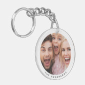 Aangepast twee foto dubbelzijdig acryl sleutelhanger (Voorkant Links)