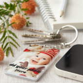 Aangepast twee foto dubbelzijdig acrylische Sleute Sleutelhanger (Voorkant Rechts)