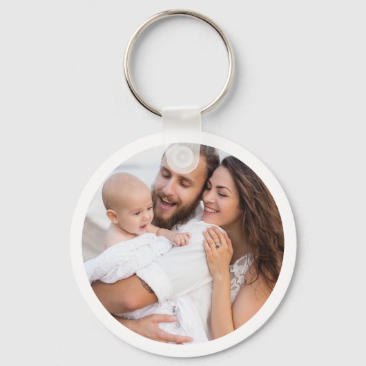 Aangepast twee foto dubbelzijdige aluminium Sleute Sleutelhanger (Voorkant)