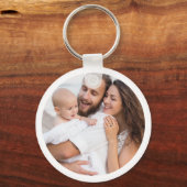 Aangepast twee foto dubbelzijdige aluminium Sleute Sleutelhanger (Voorkant)