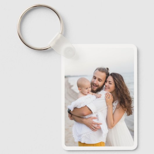 Aangepast twee foto dubbelzijdige aluminium Sleute Sleutelhanger (Voorkant)