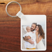 Aangepast twee foto dubbelzijdige aluminium Sleute Sleutelhanger (Voorkant)