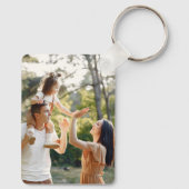 Aangepast twee foto dubbelzijdige aluminium Sleute Sleutelhanger (Achterkant)