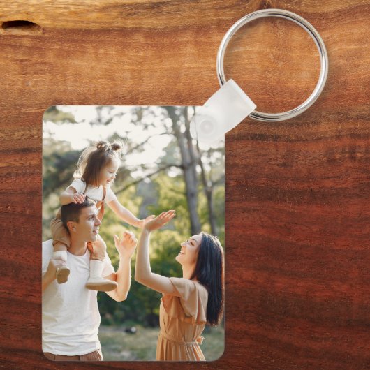Aangepast twee foto dubbelzijdige aluminium Sleute Sleutelhanger (Achterkant)