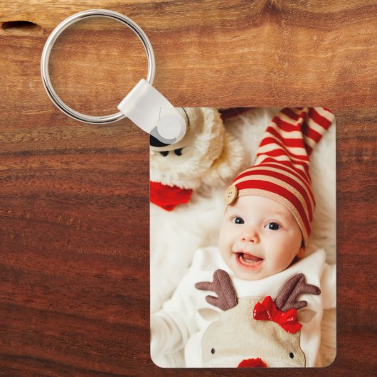 Aangepast twee foto dubbelzijdige aluminium Sleute Sleutelhanger (Voorkant)