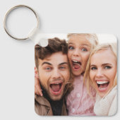 Aangepast twee foto dubbelzijdige aluminium Sleute Sleutelhanger (Voorkant)