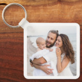 Aangepast twee foto dubbelzijdige aluminium Sleute Sleutelhanger (Voorkant)