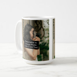 Aangepast twee foto's Kunstwerk Slogan Classic 15 Koffiemok