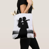 Aangepast twee foto's maken het zwart en wit tote bag (Dichtbij)