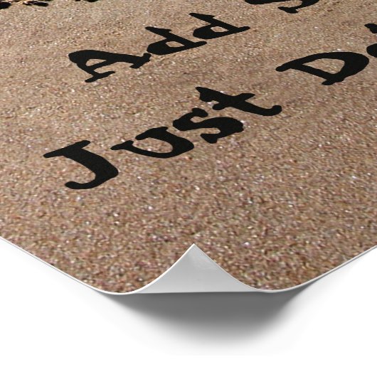 Aangepast twee harten in zand grote foto-Poster af Poster (Hoek)