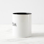 Aangepast Twee-Toons Mok Blank Template - ZWART (Center)