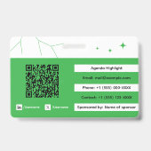 Aangepast type Expo-evenementbezoeker Badge (Achterkant)