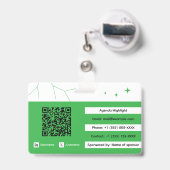 Aangepast type Expo-evenementbezoeker Badge (Achterkant met uittrekbare clip)