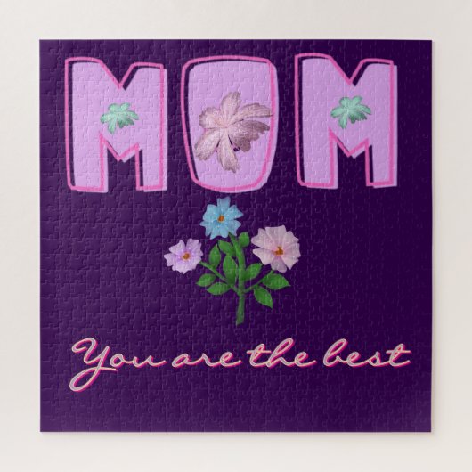 Aangepast typografie-ontwerp voor mama's, legpuzzel (Verticaal)