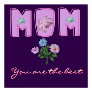 Aangepast typografie-ontwerp voor mama's,  perfect poster