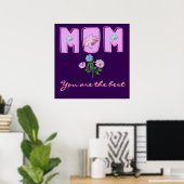 Aangepast typografie-ontwerp voor mama's, poster (Thuiskantoor)