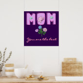 Aangepast typografie-ontwerp voor mama's, poster (Keuken)