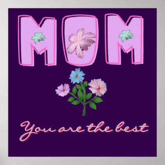 Aangepast typografie-ontwerp voor mama's, poster (Voorkant)
