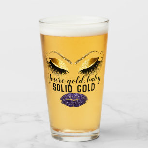 Aangepast U bent Goud Solid Gold Beer Promotie Glas