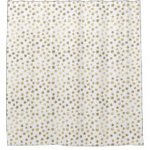 Aangepast U kiest Kleur Gouden Folie Polka Dots Douchegordijn (Voorkant)