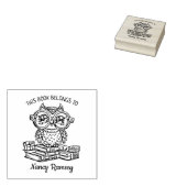 Aangepast Uil Ex-Libris Rubberstempel (Gestempeld)