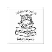 Aangepast uilenex libris rubberstempel (Afrduk)