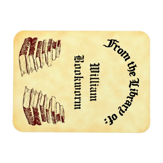 Aangepast uit de bibliotheek van  boeken magneet (Horizontaal)