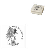 Aangepast uit de bibliotheek van, Botanisch Boek Rubberstempel (Gestempeld)