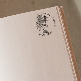 Aangepast uit de bibliotheek van, Botanisch Boek Rubberstempel