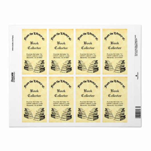 Aangepast uit de bibliotheek van de Etiketten van  (Full Sheet)