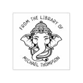 Aangepast uit de bibliotheek van Ganesha hindu God Rubberstempel (Afrduk)