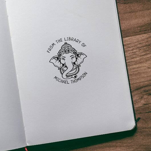 Aangepast uit de bibliotheek van Ganesha hindu God Rubberstempel