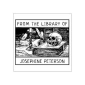 Aangepast uit de bibliotheek van Gothic Skull Book Rubberstempel (Afrduk)