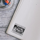 Aangepast uit de bibliotheek van Gothic Skull Book Rubberstempel