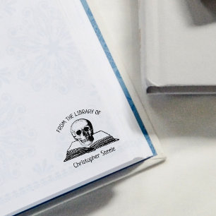 Aangepast uit de bibliotheek van Gothic Skull Book Rubberstempel