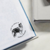 Aangepast uit de bibliotheek van, Sheep Dog Book Rubberstempel