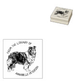 Aangepast uit de bibliotheek van, Sheep Dog Book Rubberstempel (Gestempeld)