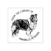 Aangepast uit de bibliotheek van, Sheep Dog Book Rubberstempel (Afrduk)