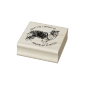 Aangepast uit de bibliotheek van, Sheep Dog Book Rubberstempel (Stempel)