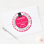 Aangepast uitgelekt met liefdesstickers Cadeaulabe Ronde Sticker (Envelop)