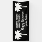 Aangepast uittredingsbalkbord met palmstructuur spandoek (Verticaal)