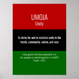 Aangepast UMOJA Unity Kwanzaa Poster